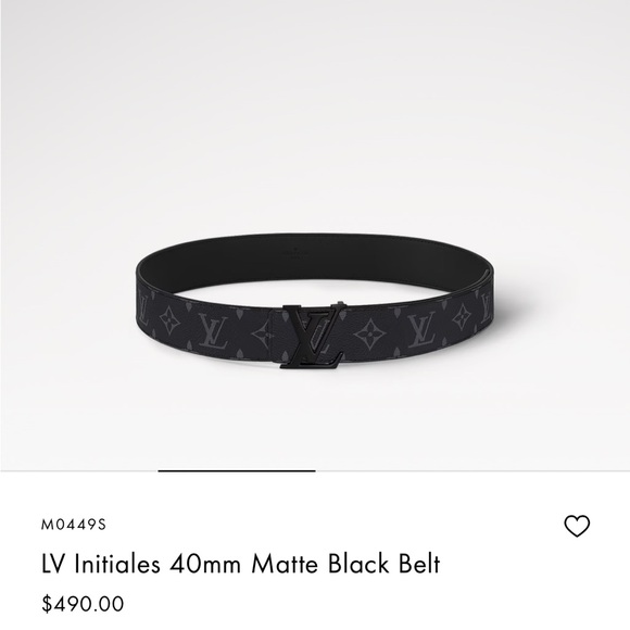Louis Vuitton 40MM Black Matte Belt - Picture 2 of 7